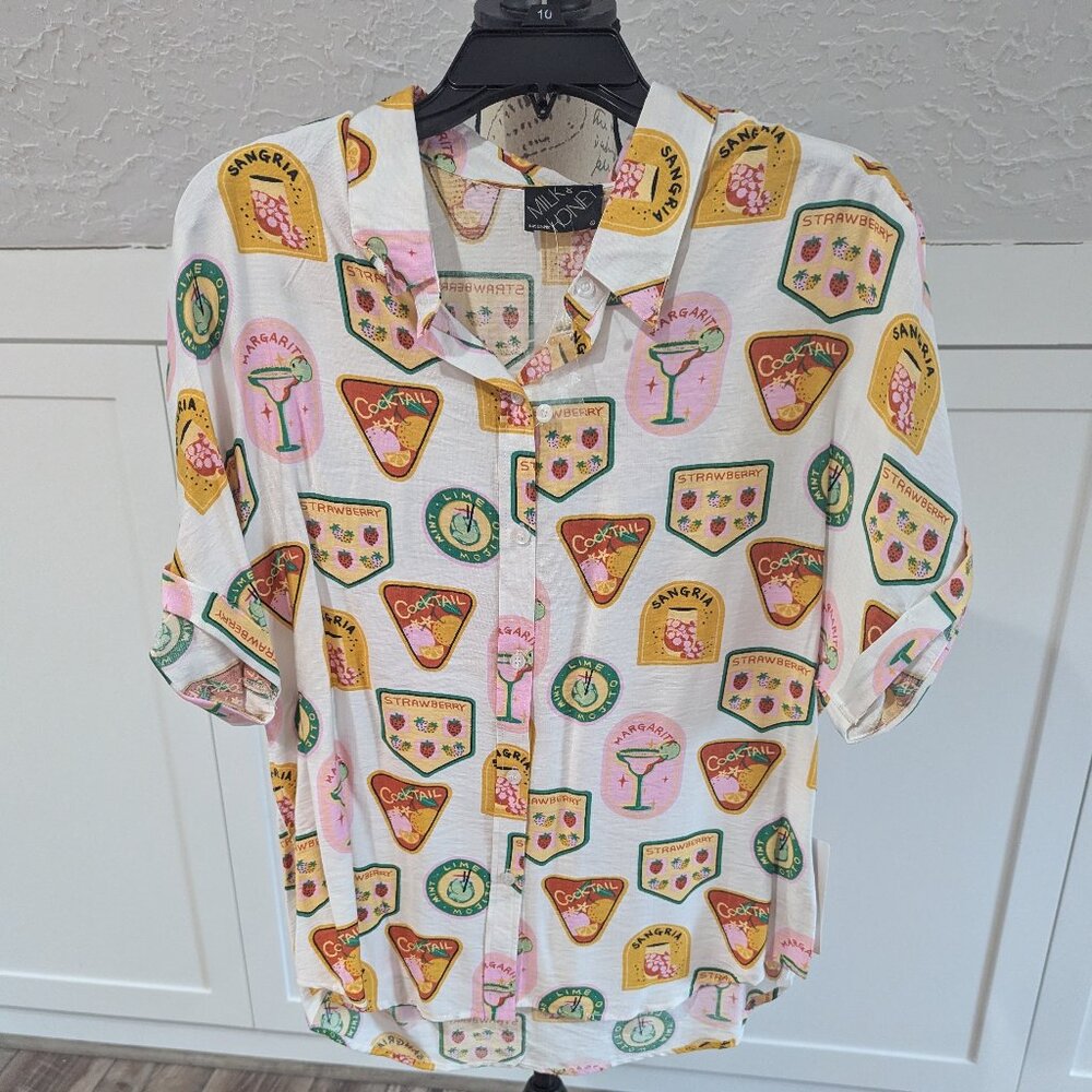 Cocktail Print Blouse
